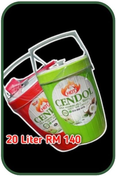 Tempahan DMJ Hot Cendol Kaw2 dalam tong besar